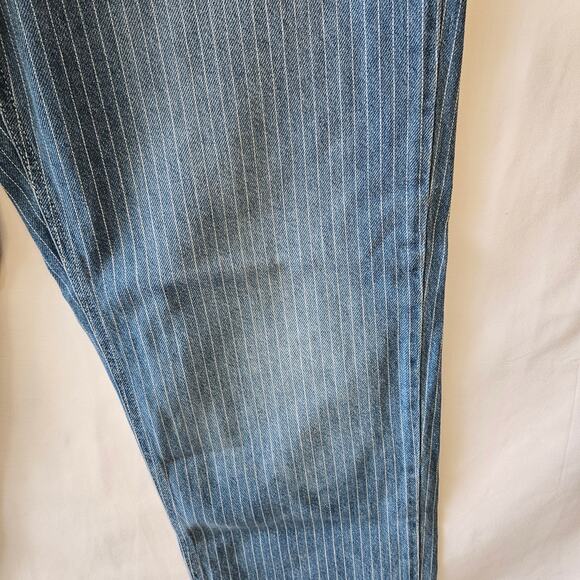 Lucky Brand Women's Boy Mid Rise Striped Relaxed Straight Jeans 8/29R - Picture 3 of 14